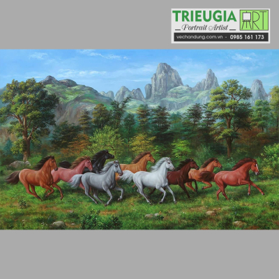 TRANH SƠN DẦU MÃ ĐÁO